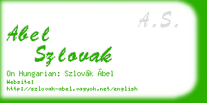 abel szlovak business card
