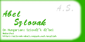 abel szlovak business card